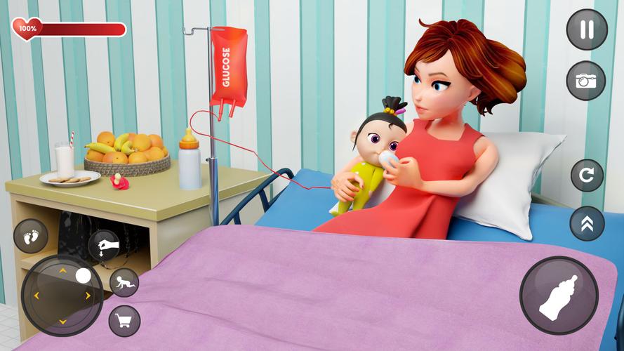 Single Mom Virtual Mother Sim Captura de tela 0