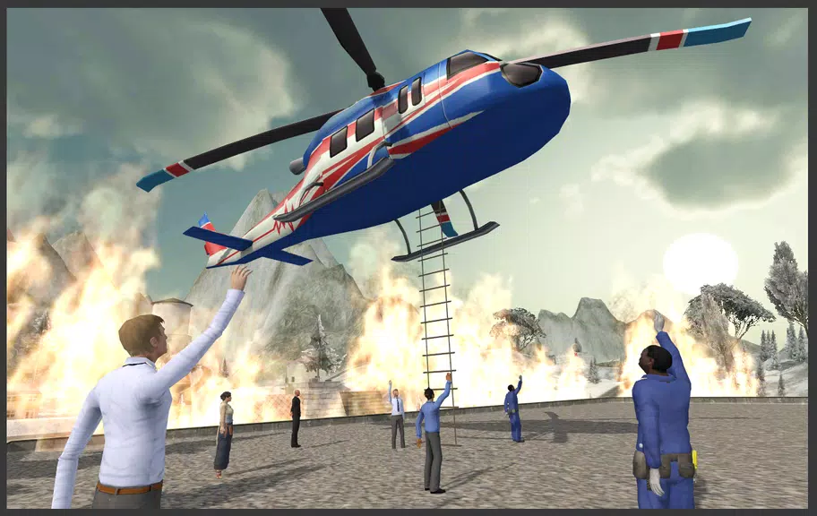 Helicopter Hill Rescue स्क्रीनशॉट 0