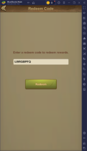 Lost in Blue 2 Redeem Code Screen