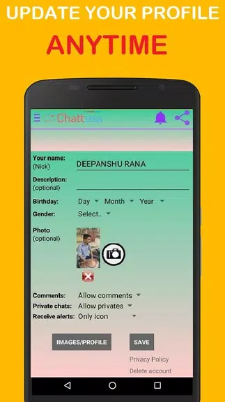 ChattUSA-100% Free Dating App OLD VERSION Capture d'écran 1