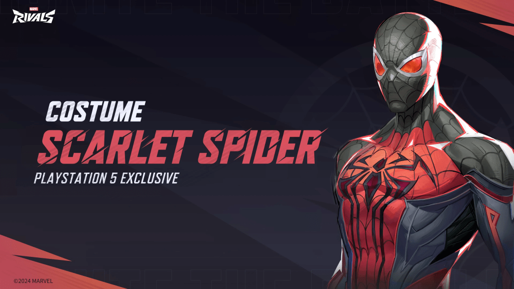 Spider-Man in his Scarlet Spider skin as part of an article about free Marvel Rivals skins.
