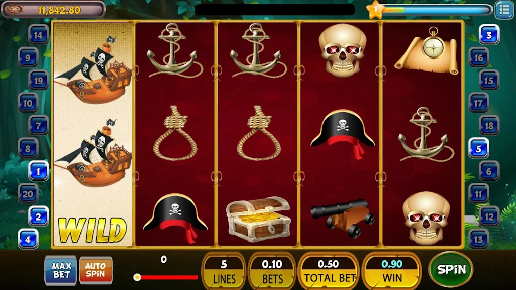 Pirates Slot Machine Treasure Spins Скриншот 0