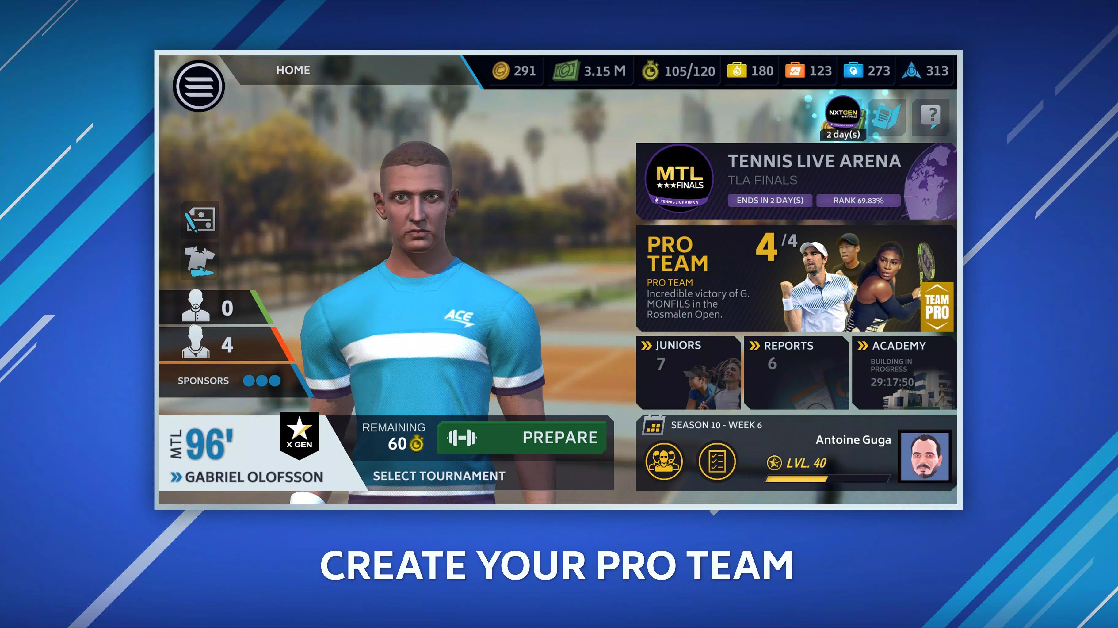 Tennis Manager Mobile应用截图第1张
