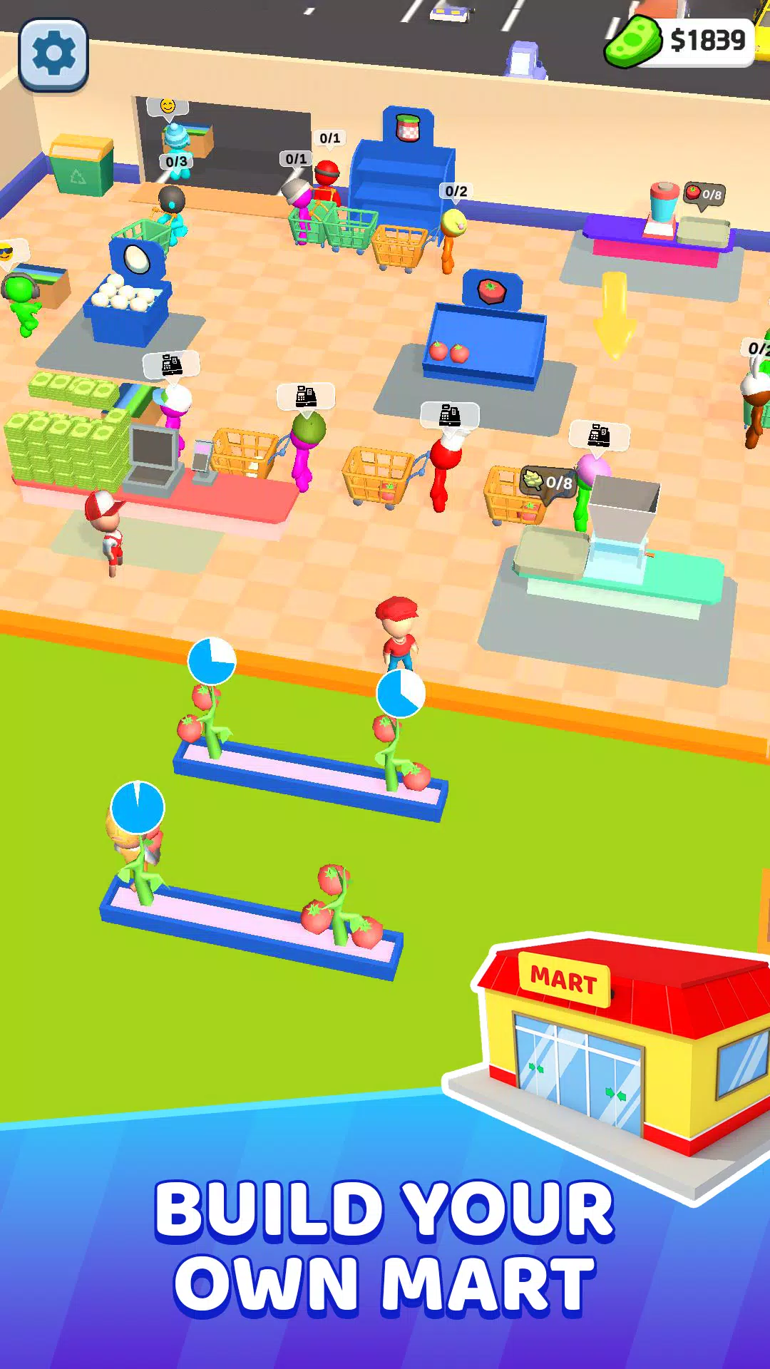 Mart Tycoon Supermarket game स्क्रीनशॉट 1