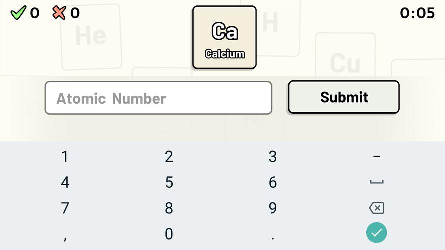 Periodic Table Quiz Screenshot 3