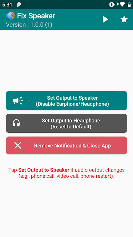 Fix Speaker - Disable Earphone ภาพหน้าจอ 0