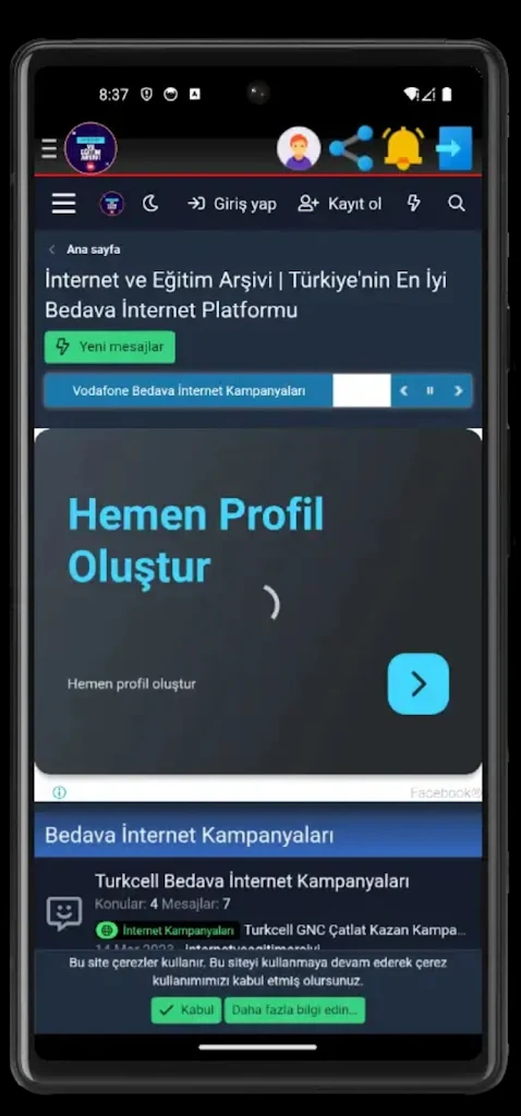 İnternet ve Eğitim Arşivi Screenshot 1