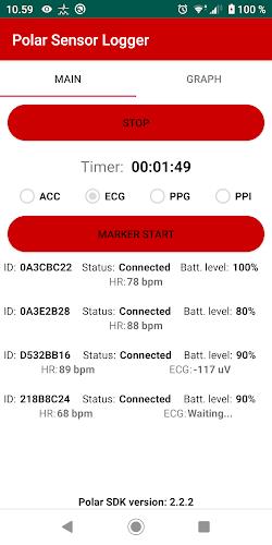 Polar Sensor Logger Captura de pantalla 0