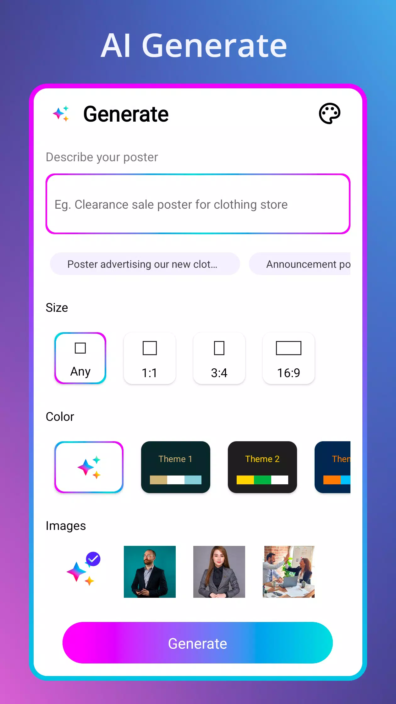 Poster Maker AI flyer maker スクリーンショット 3