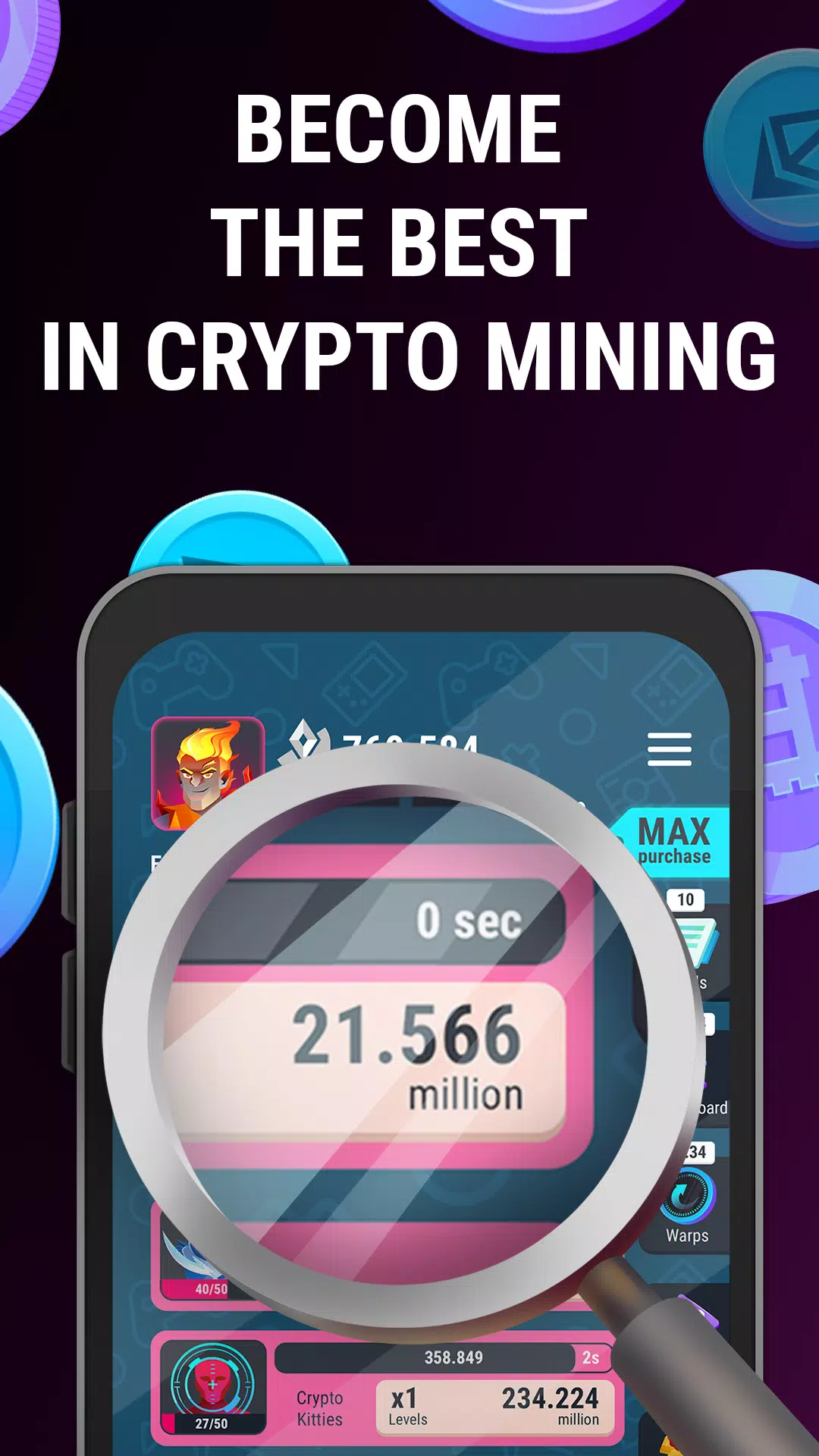 Crypto Miner Tycoon Captura de tela 2