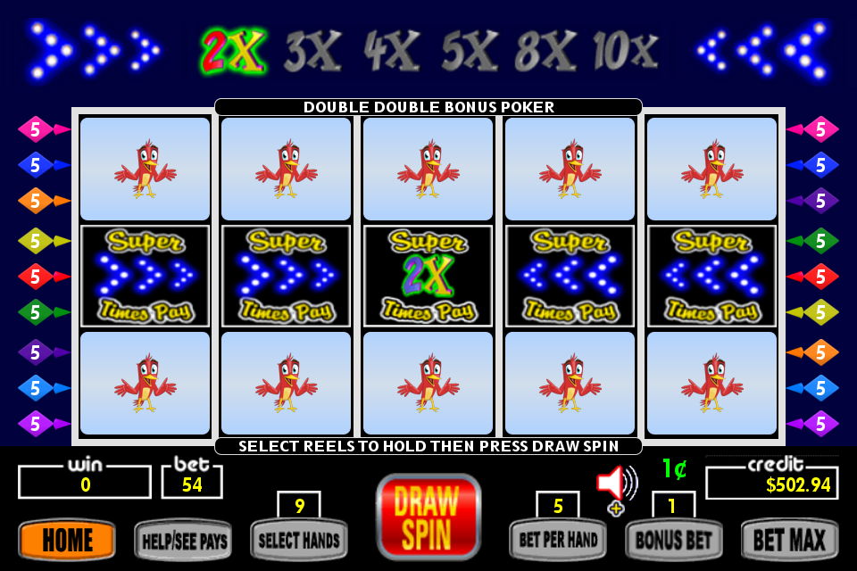 Super Times Pay Spin Poker - FREE Capture d'écran 1