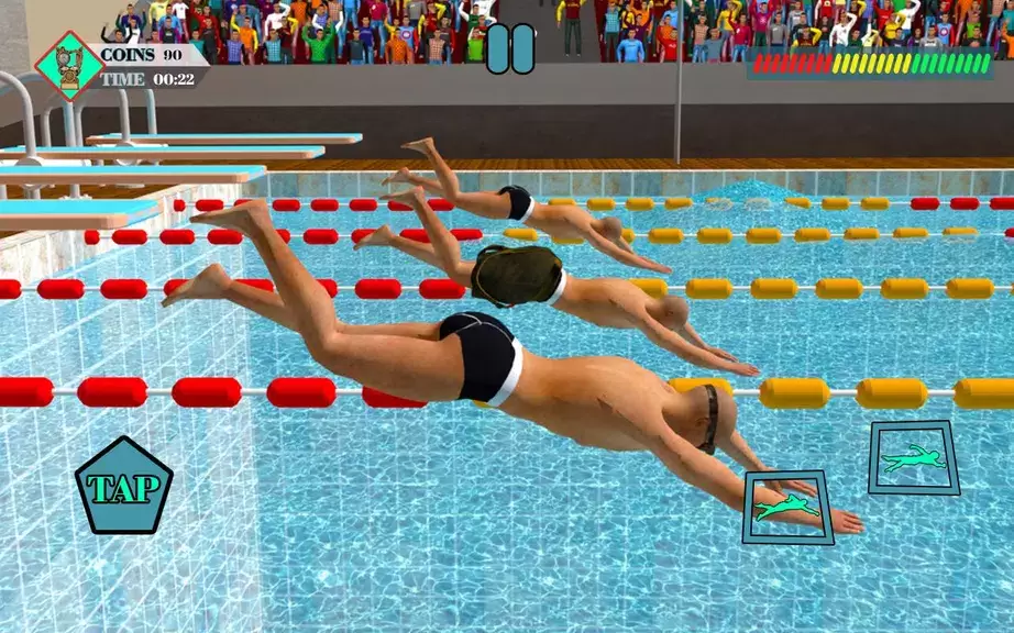 Summer Swimming Flip Pool Race Screenshot 0